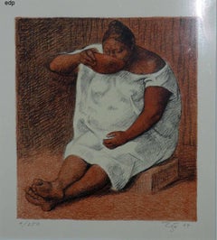 MUJER BEBIENDO (WOMAN DRINKING). B.98.
