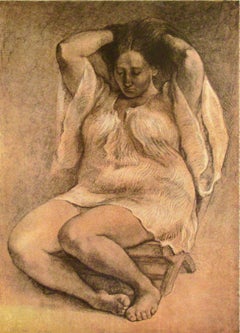 "Silvia" Large original color lithograph