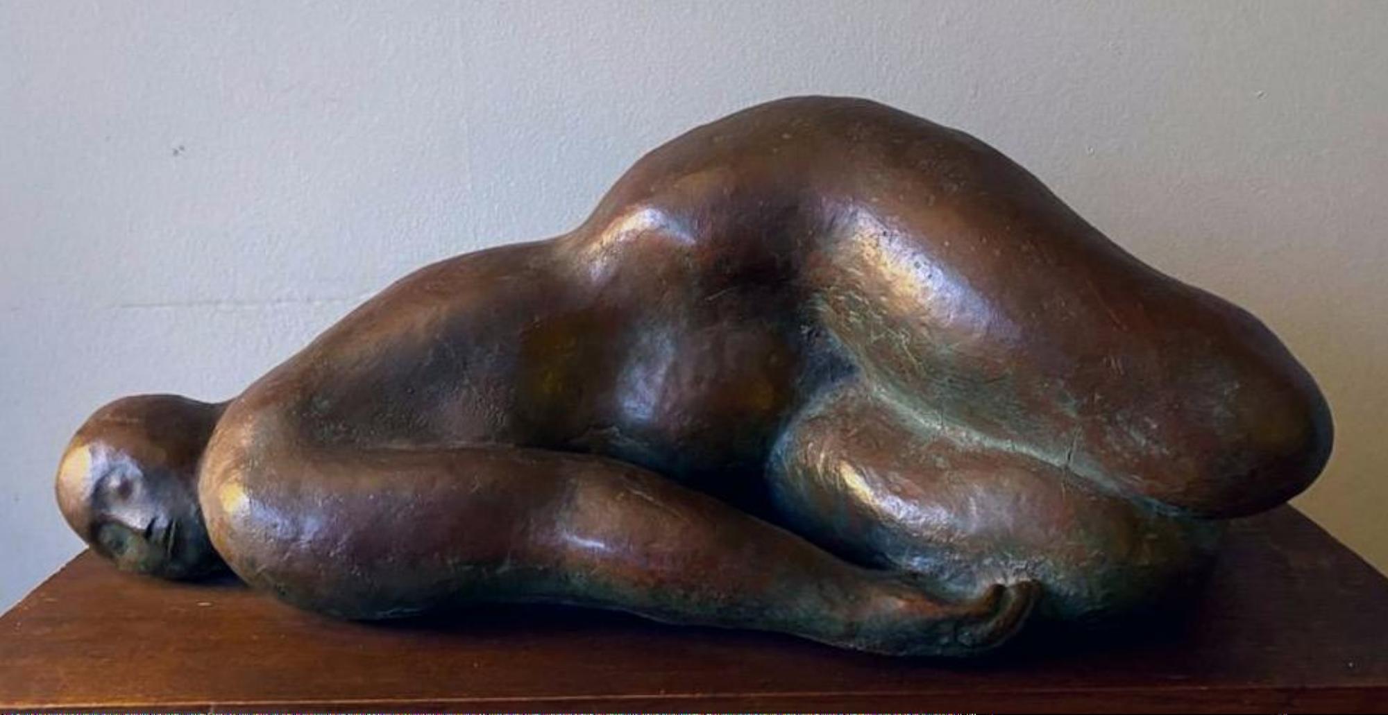 Escultura en bronce de Francisco Zuniga, Desnudo tumbado. Edición: 3. 
#nº 377 del catálogo razonado de Zúñiga. Titulado: 