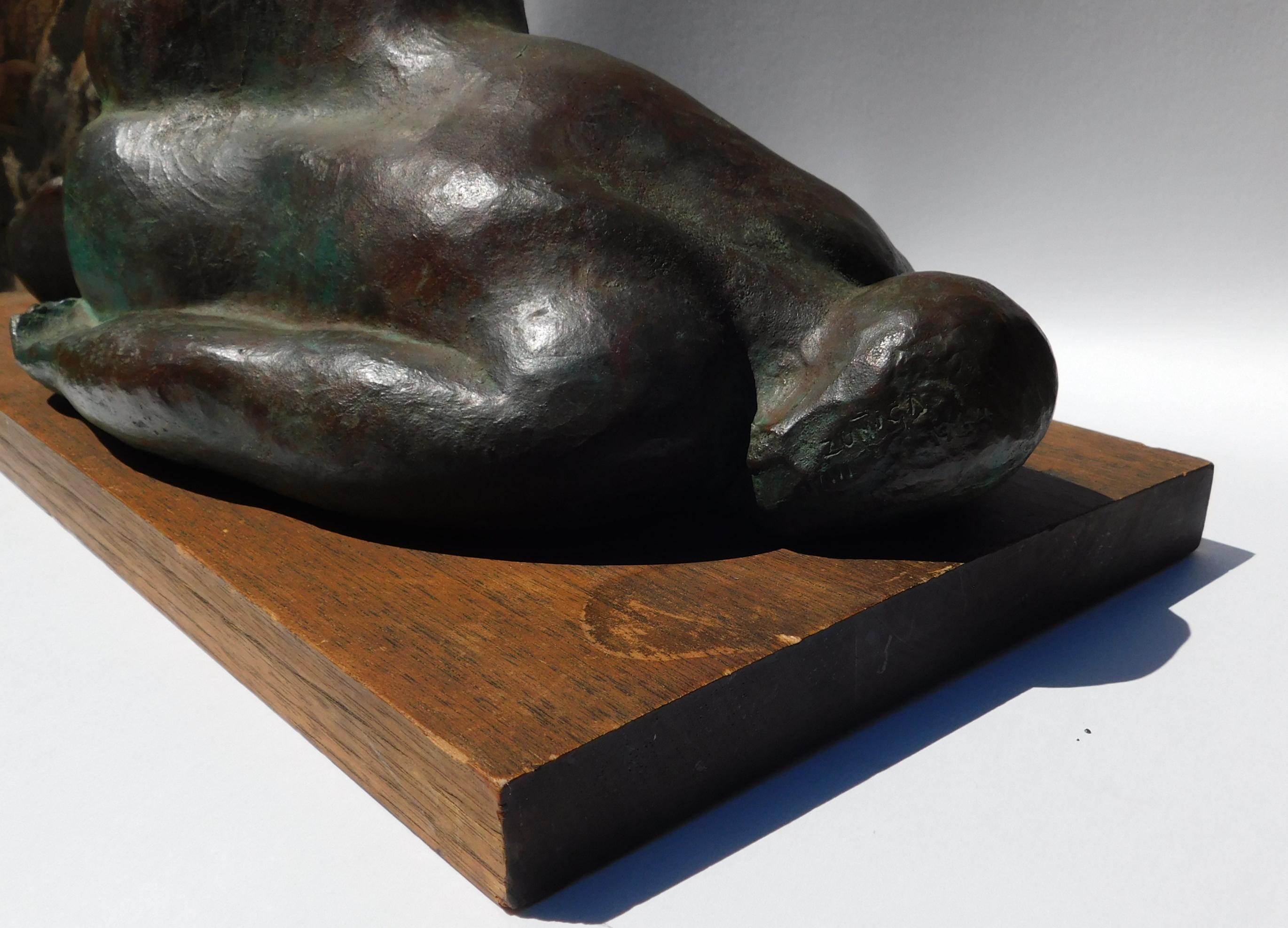 Francisco Zuniga Escultura de bronce, 1964, 