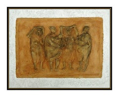 Francisco ZUNIGA Original RELIEF SCULPTURE Mixograph Grupo Mujeres Signed Art