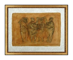 Francisco ZUNIGA Original RELIEF SCULPTURE Mixograph Grupo Mujeres Signed Art