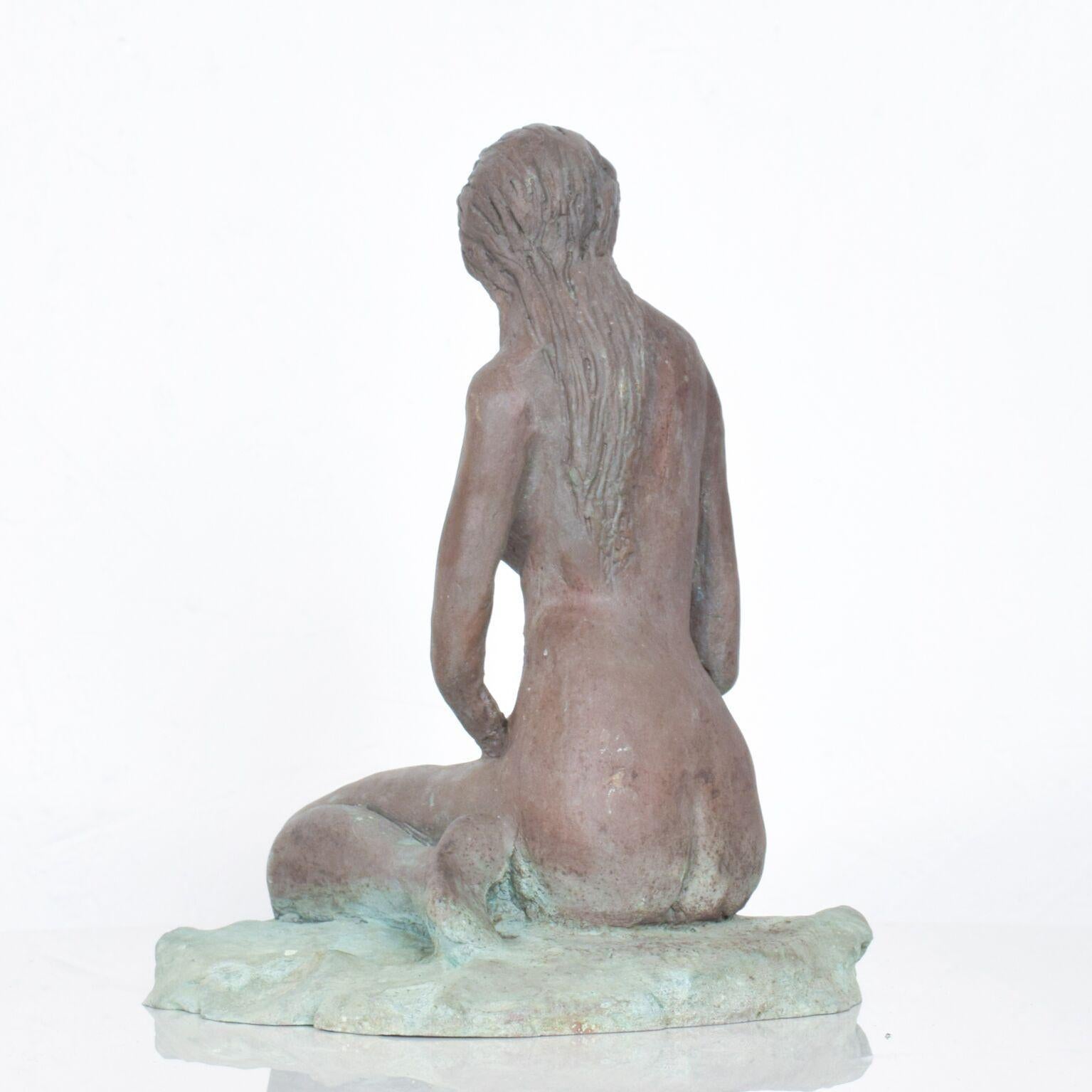 Modern 1970s Sculpture Nude Female in Cast Bronze by Mexican Sculptor