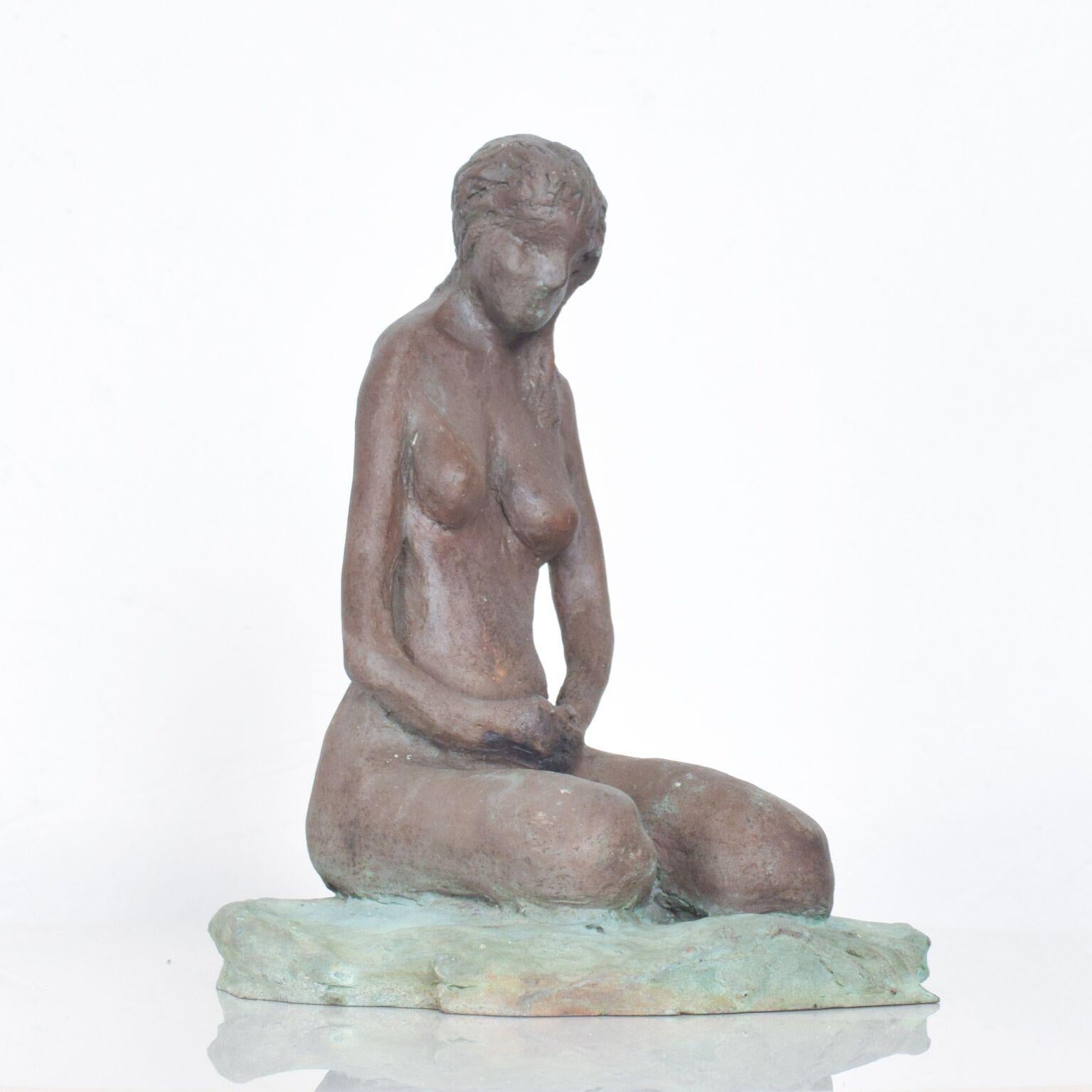 1970s Sculpture Nude Female in Cast Bronze by Mexican Sculptor 1