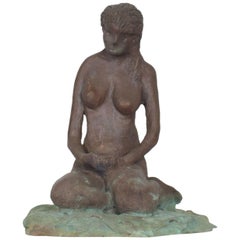 1970s Sculpture Nude Female in Cast Bronze by Mexican Sculptor