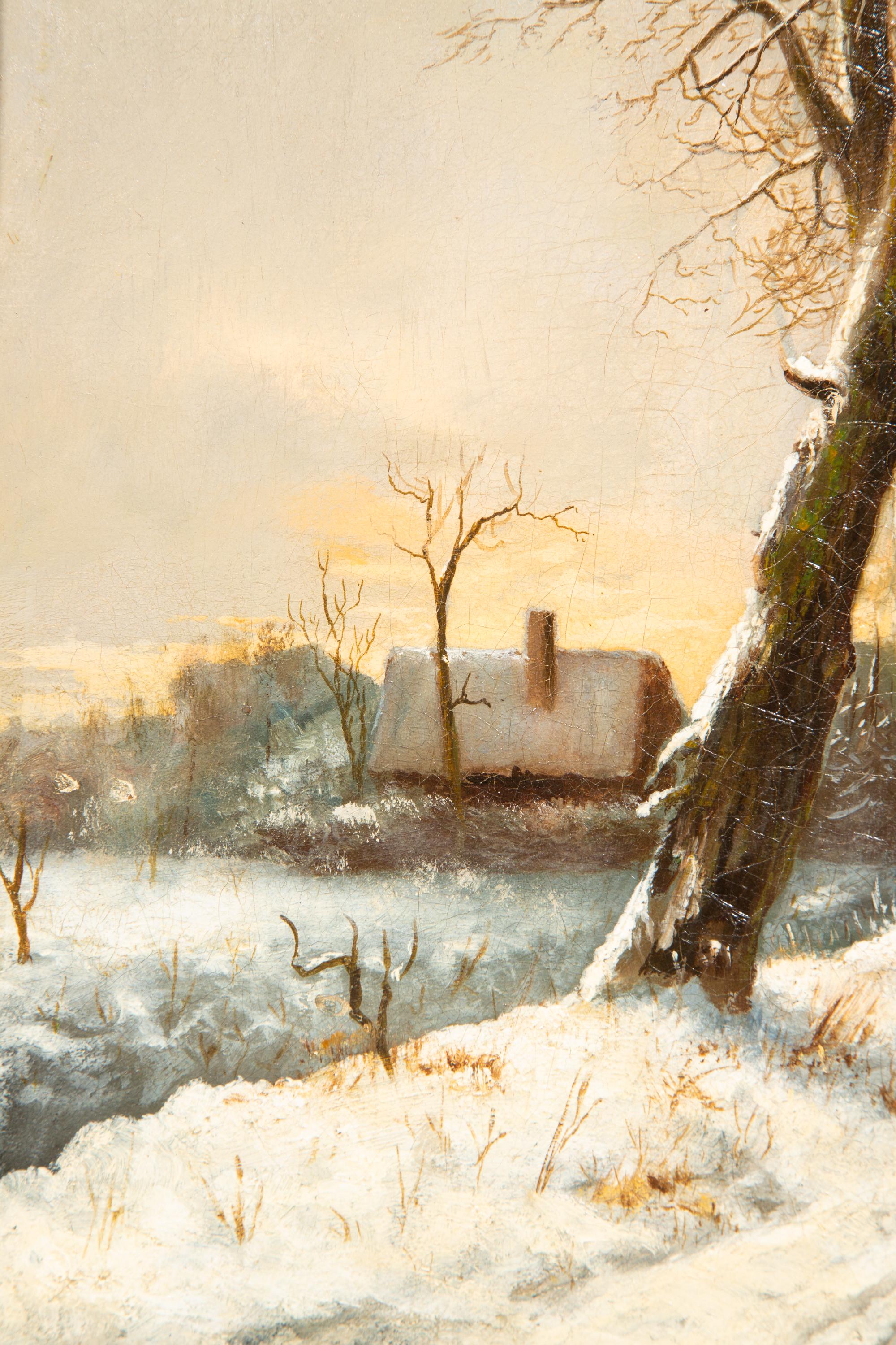 Promenade dans un paysage enneigé