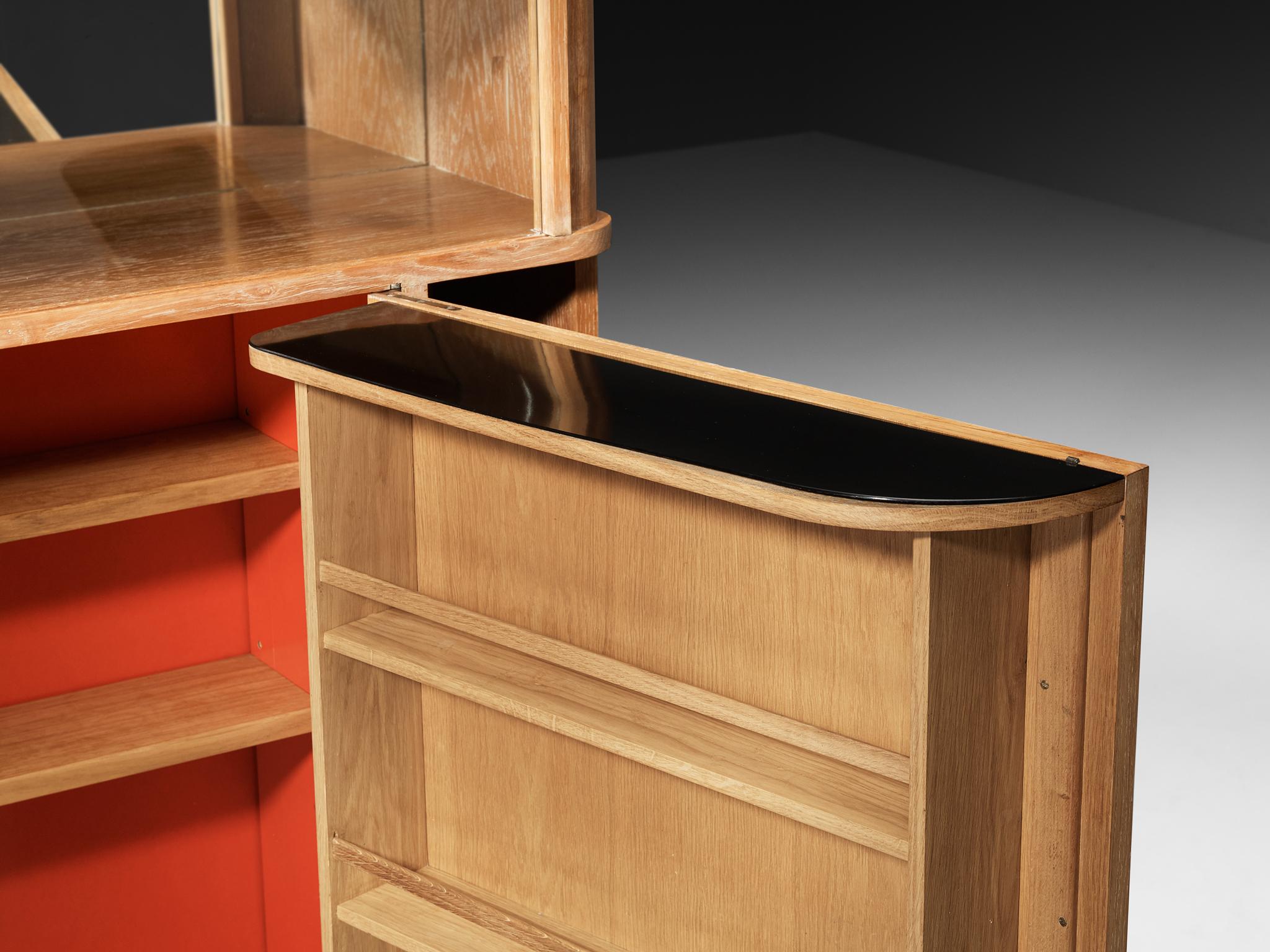 Metà XX secolo Mobile Francisque Chaleyssin in stile Art Déco francese in Oak cerato in vendita