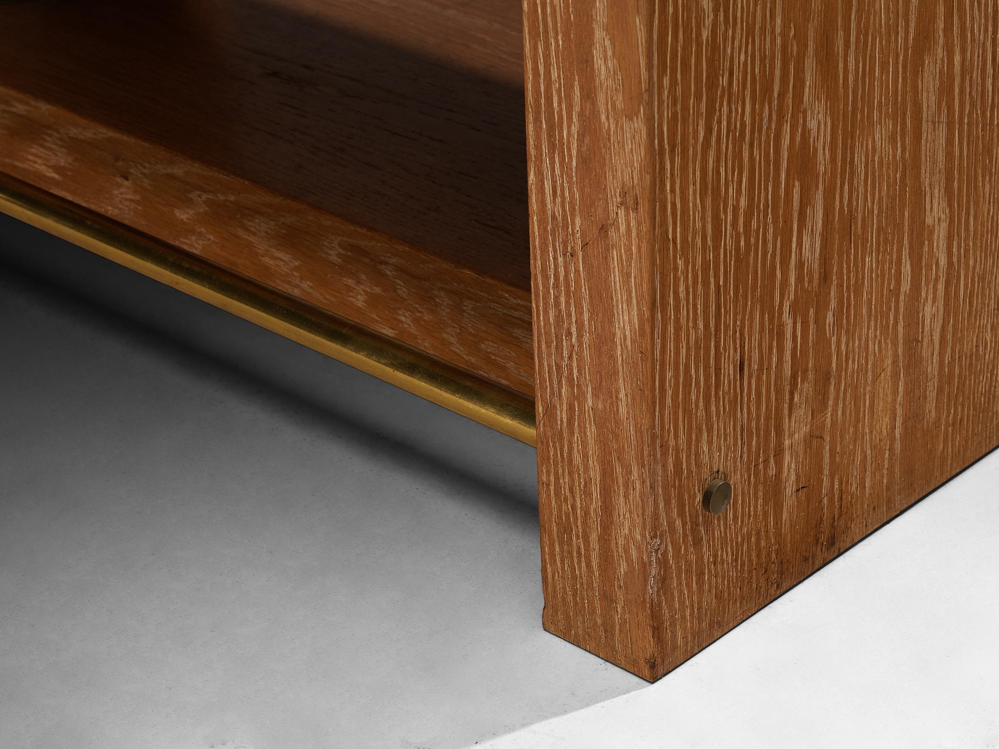 Francisque Chaleyssin Französischer Art Déco Esstisch in Eiche Cerused im Angebot 5