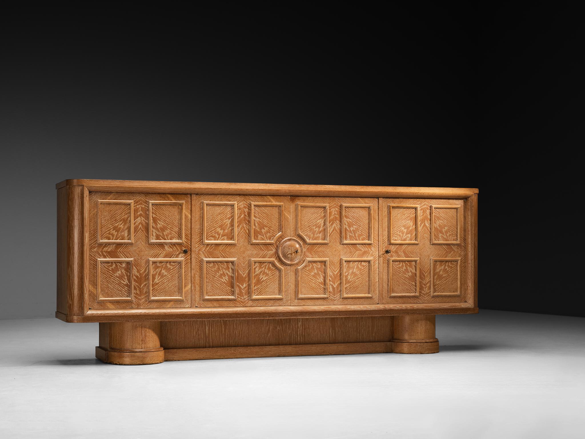 Credenza Francisque Chaleyssin in stile Art Déco francese, in Oak cerato in vendita 2