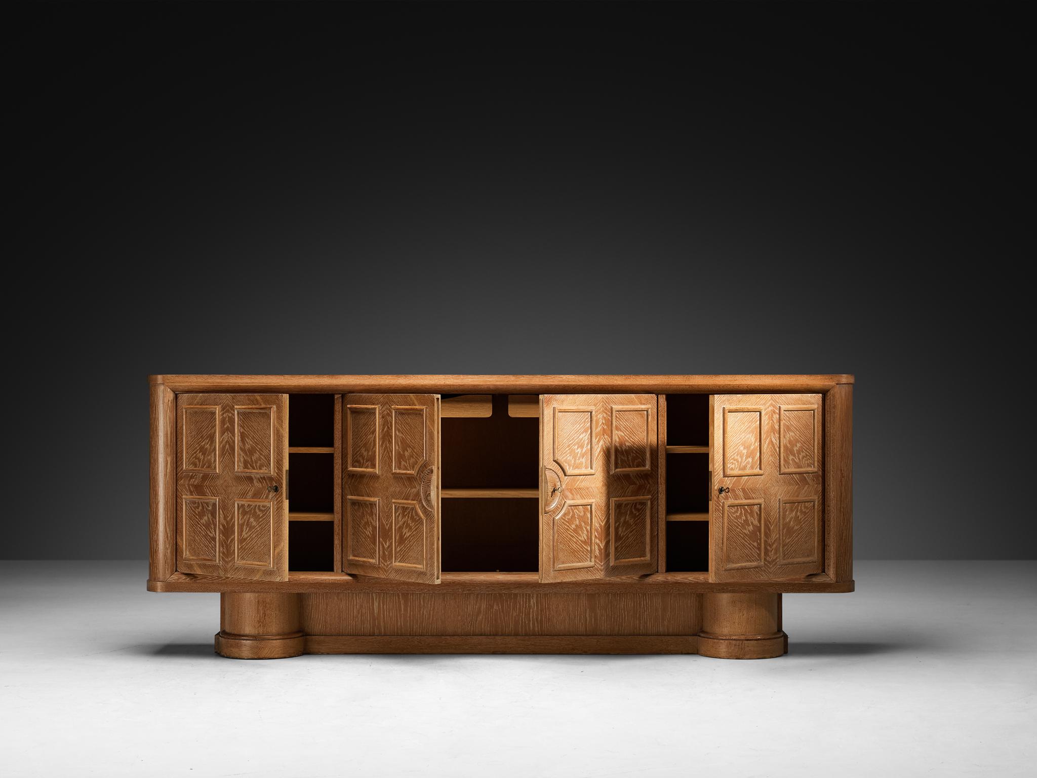 Credenza Francisque Chaleyssin in stile Art Déco francese, in Oak cerato in vendita 3