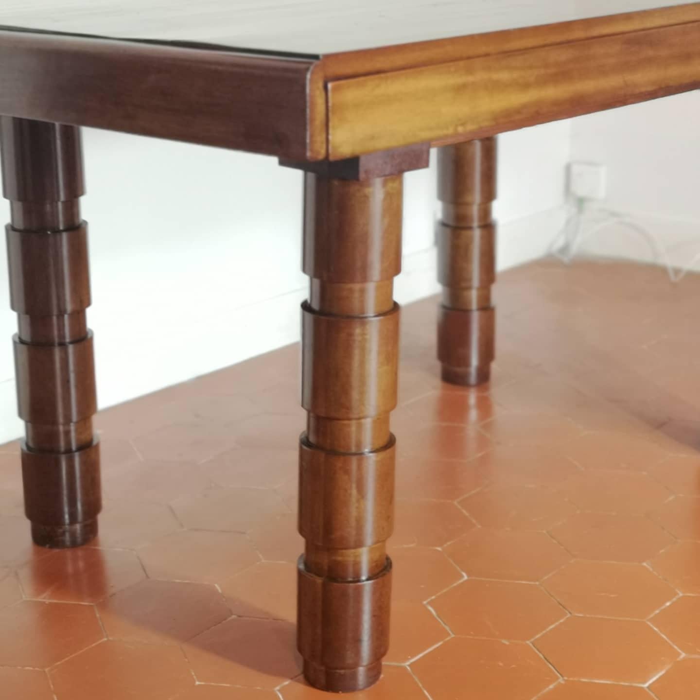 Carved Francisque Chaleyssin table  For Sale