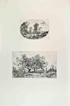 Etudes en Languedoc - Etching by Francisque de Saint-Etienne - 1870s
