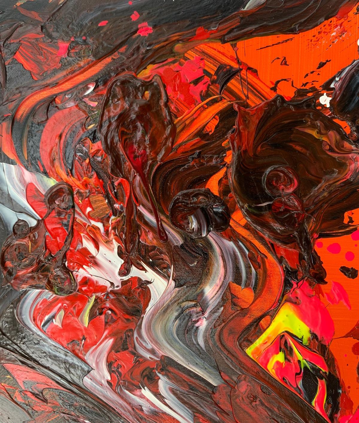 Apeiron 79. Pittura acrilica astratta, Texture, Colorato, Arte polacca - Painting di Franciszek Ledóchowski