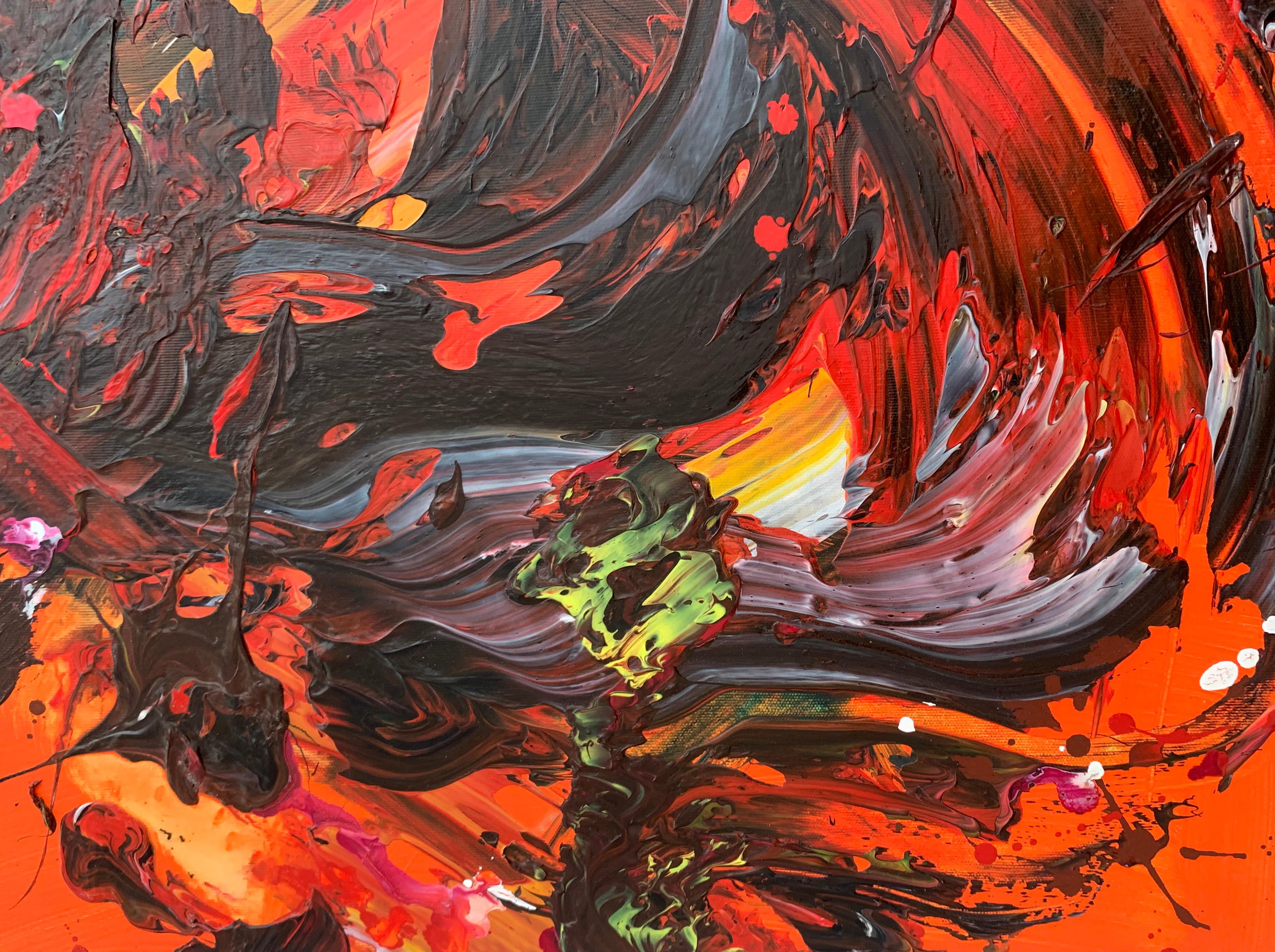 Apeiron 79. Pittura acrilica astratta, Texture, Colorato, Arte polacca in vendita 1