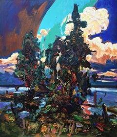 M.Ernst. Pintura abstracta, Textura, Colorido, Arte polaco