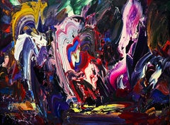 Fantasma 2. Pintura abstracta, Textura, Colorido, Arte polaco