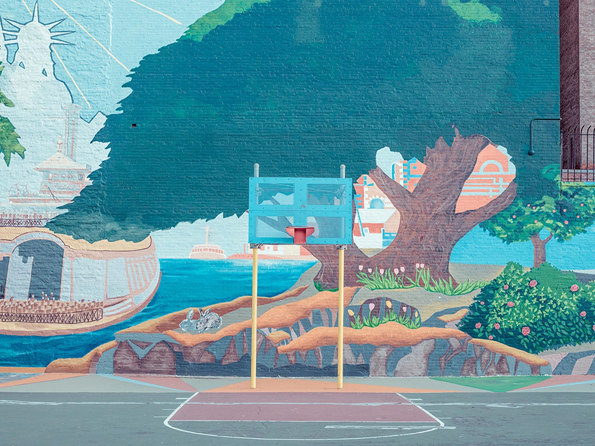 This Game We Play #63, New York - Terrain de basket-ball New York City Landscape Urban