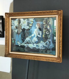 La pareja de Franck Chabry - Óleo sobre lienzo 49x70 cm
