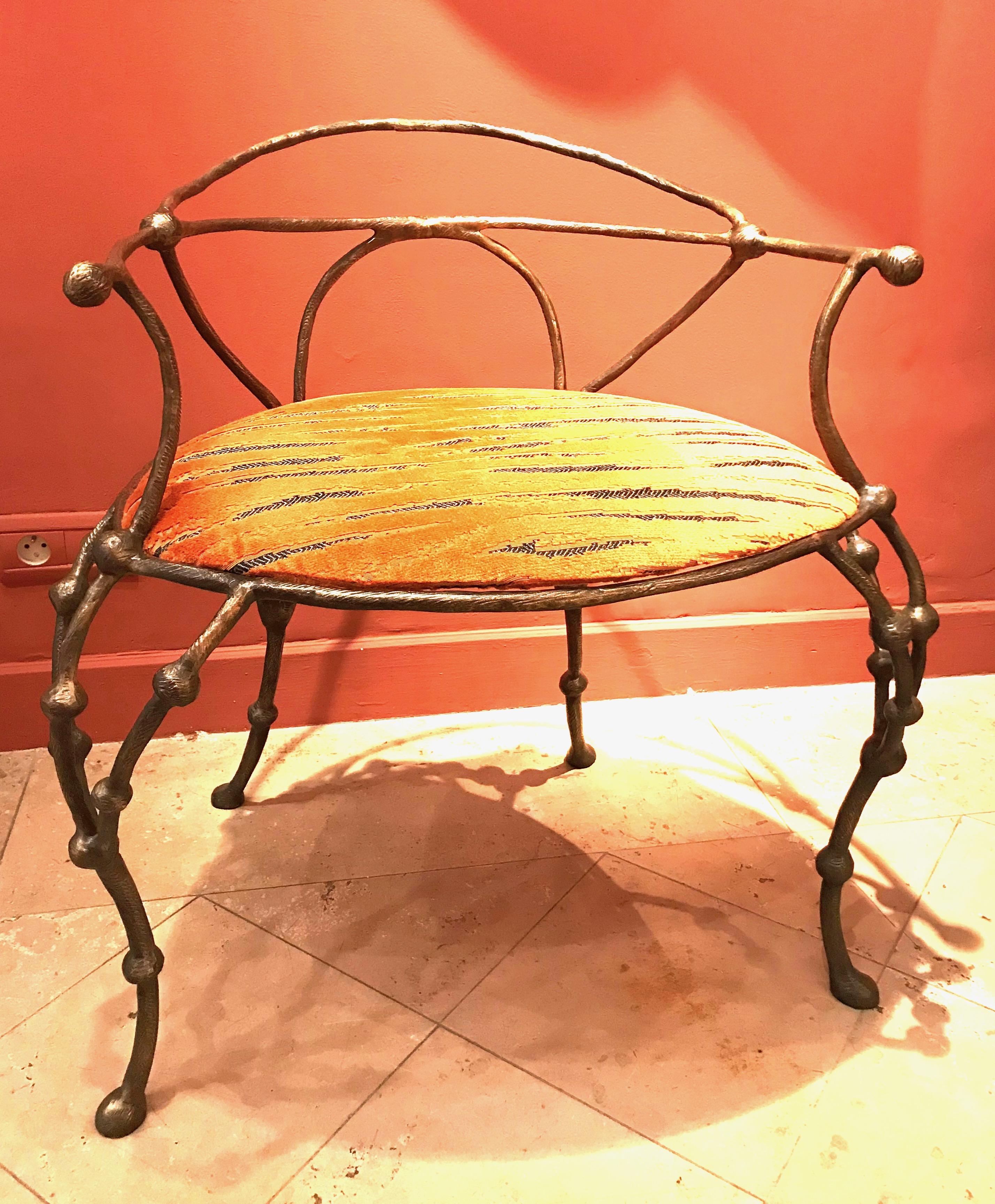 Franck Evennou 2009, Pair of Bronze Armchairs For Sale 5