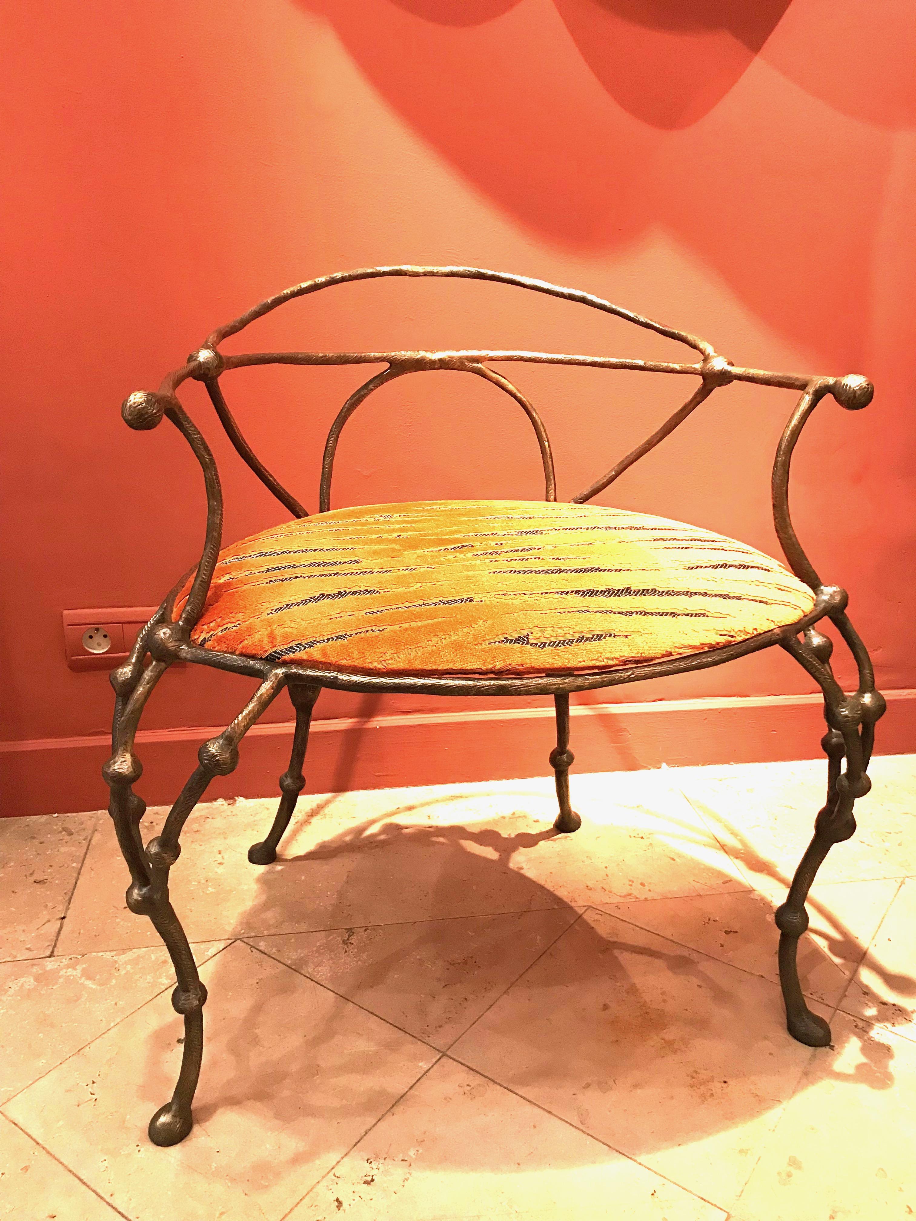 Franck Evennou 2009, Pair of Bronze Armchairs For Sale 6