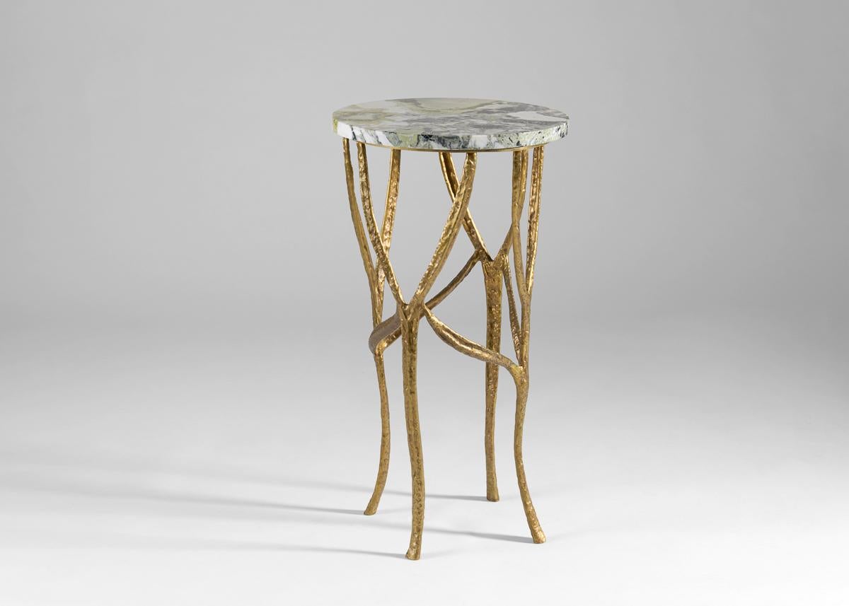 Franck Evennou, Branches, Bronze and Marble Contemporary Sellette, France, 2020 For Sale 1