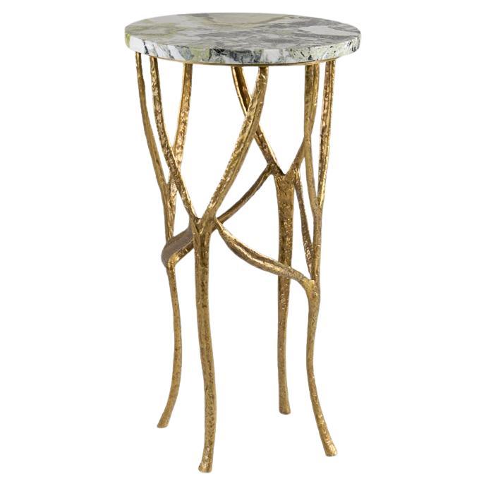Franck Evennou, Branches, Bronze and Marble Contemporary Sellette, France, 2020 For Sale