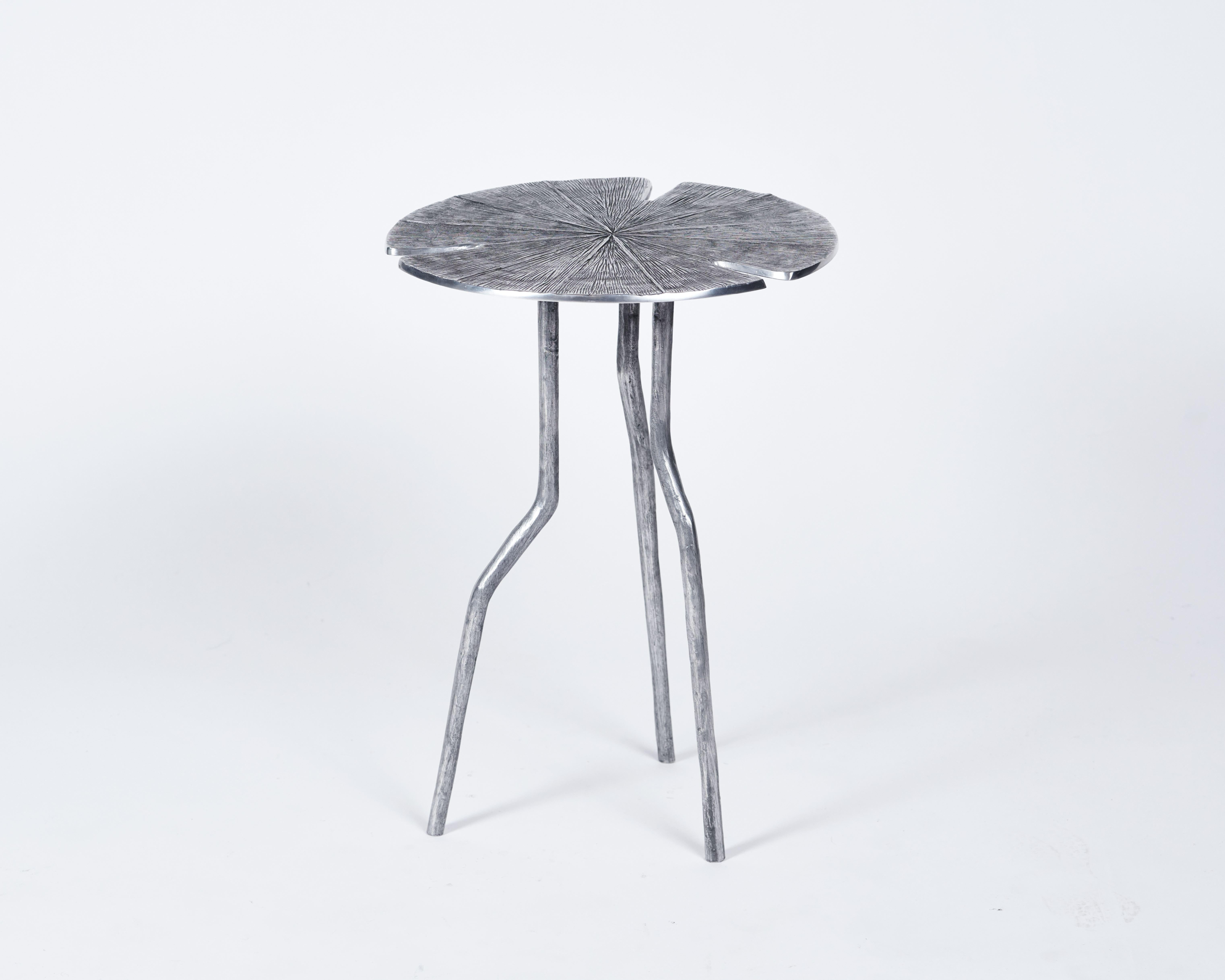 French Franck Evennou, Lotus, Set of Three Nesting Tables, Aluminum, France, 2015 For Sale