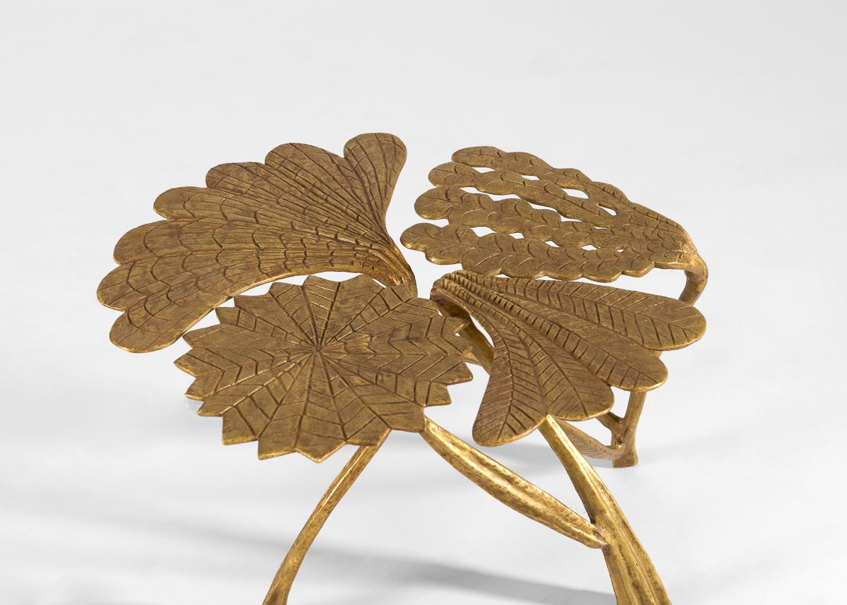 Patiné Franck Evennou, Waraqua, table d'appoint contemporaine en bronze, France, 2023. en vente