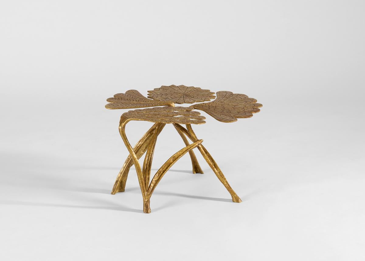 Bronze Franck Evennou, Waraqua, table d'appoint contemporaine en bronze, France, 2023. en vente