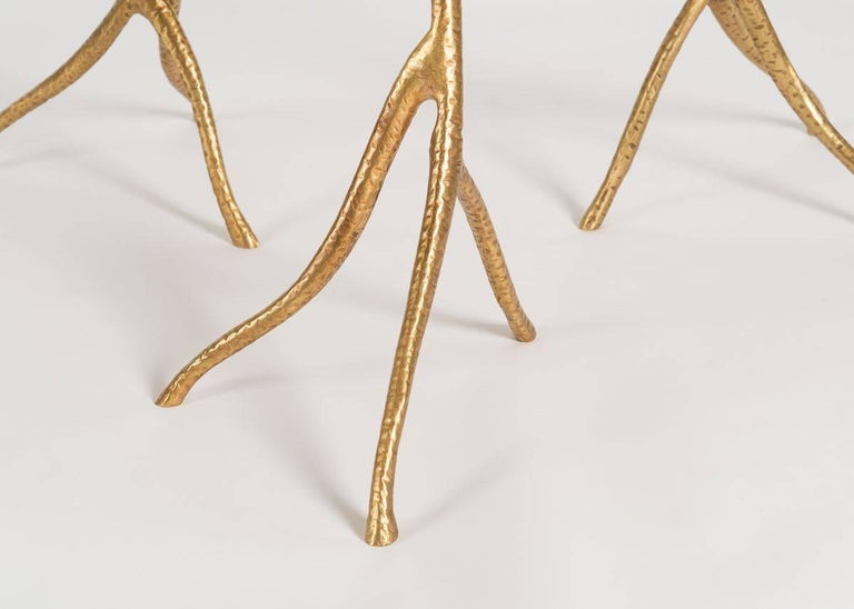 French Franck Evennou, Taro, Set of Three Bronze Nesting Tables, Bronze, France, 2018 For Sale