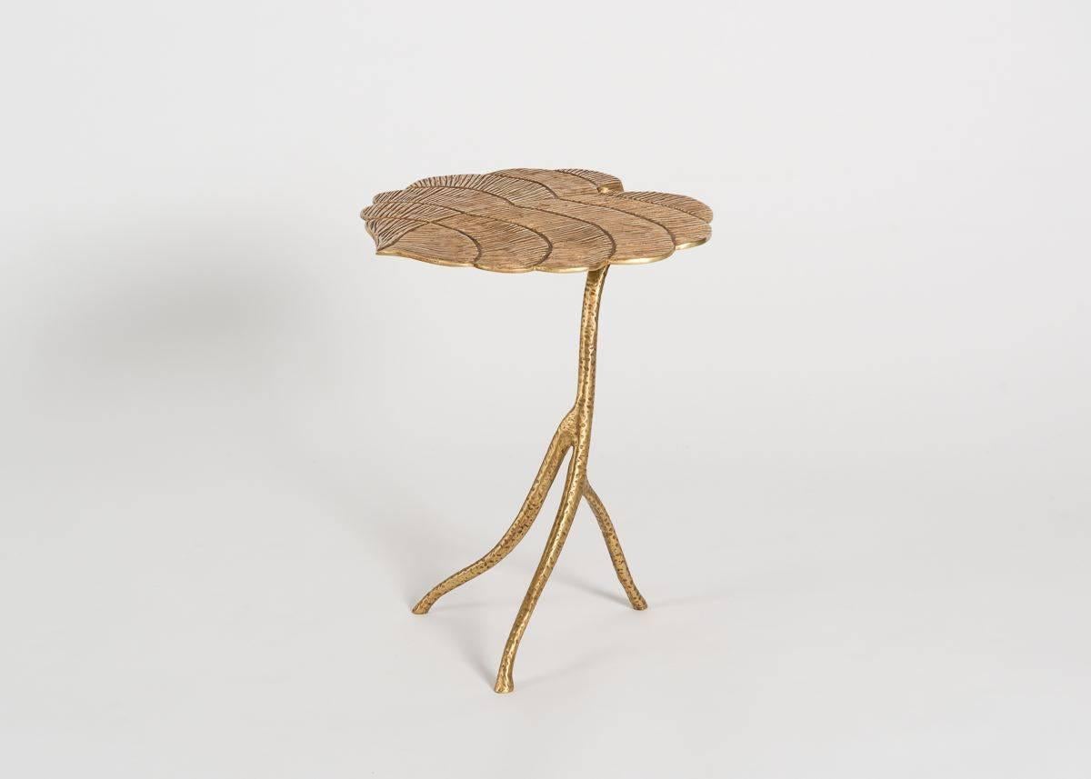 Contemporary Franck Evennou, Taro, Set of Three Bronze Nesting Tables, Bronze, France, 2018 For Sale