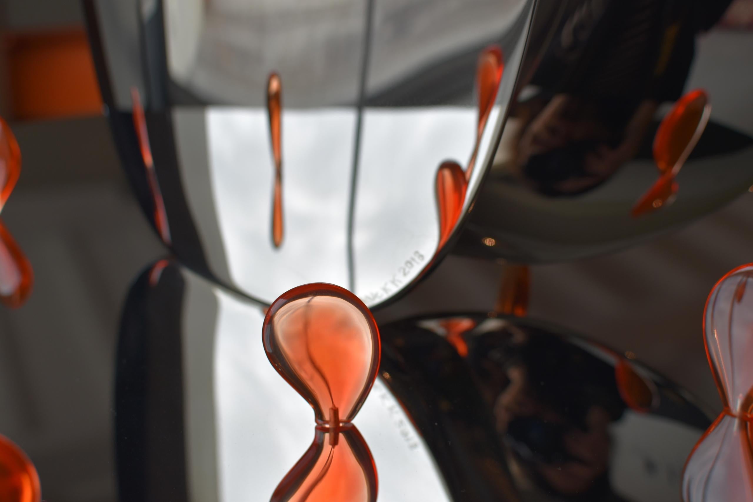 Kaktus di Franck K - Scultura in acciaio inossidabile, riflessi, luce, visione in vendita 11
