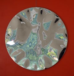 Miroir mural Shattered II de Franck K - Sculpture en acier inoxydable, reflet