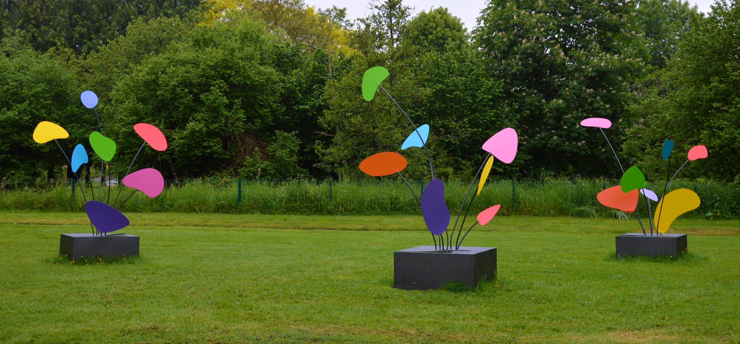 Stabile by Franck K - Painted stainless steel sculpture, outdoor, colourful For Sale 3