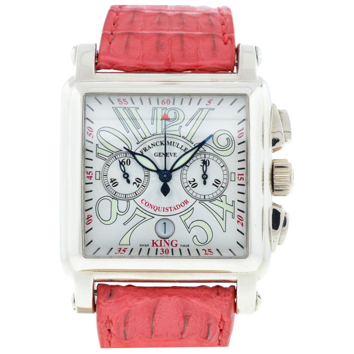 Franck Muller 119 18 Karat White Gold Conquistador Cortez 10000 K CC Men's Watch