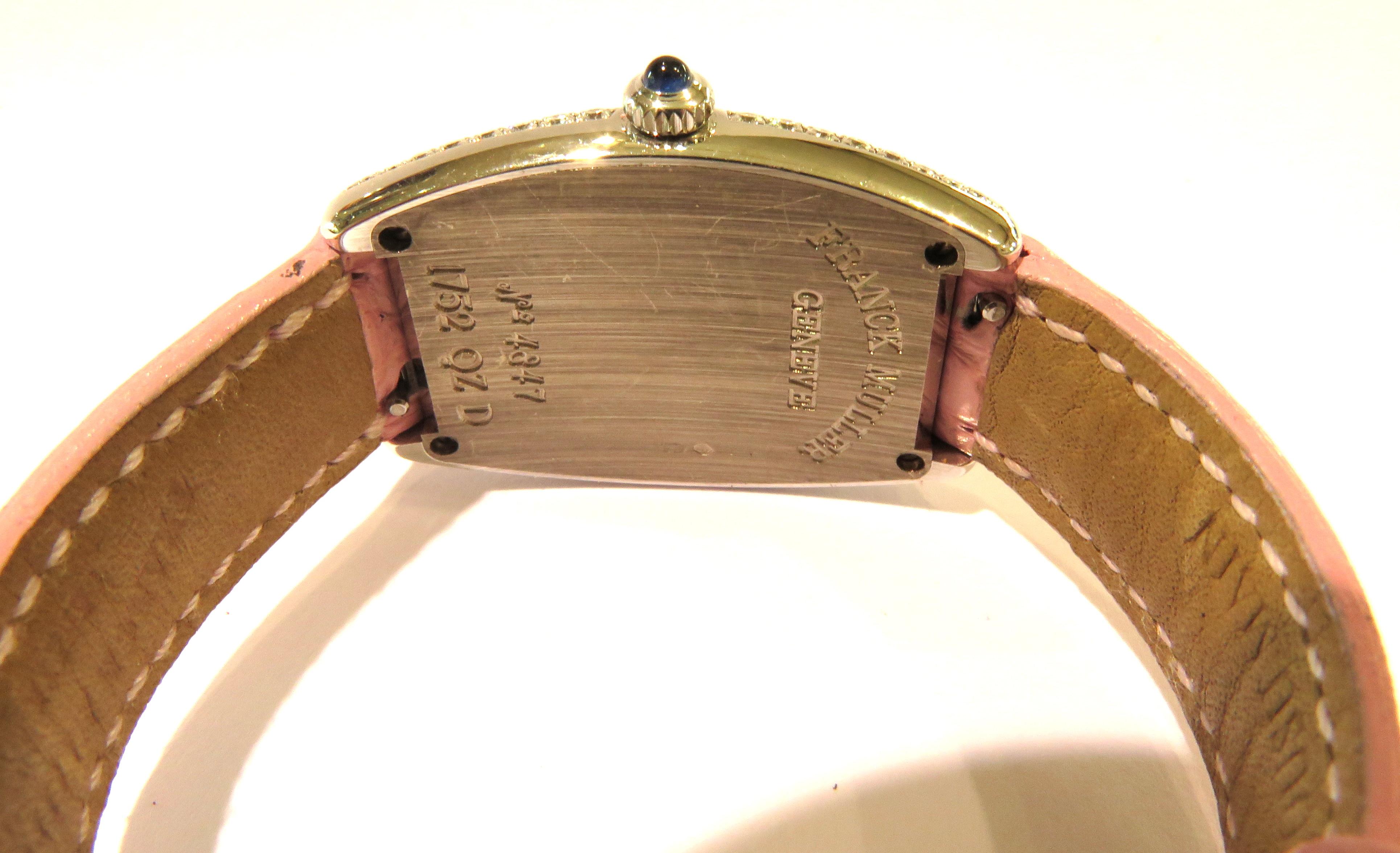 Women's or Men's Franck Muller 18 Karat Gold Diamond Curvex Ladies Watch 1752 QZ D