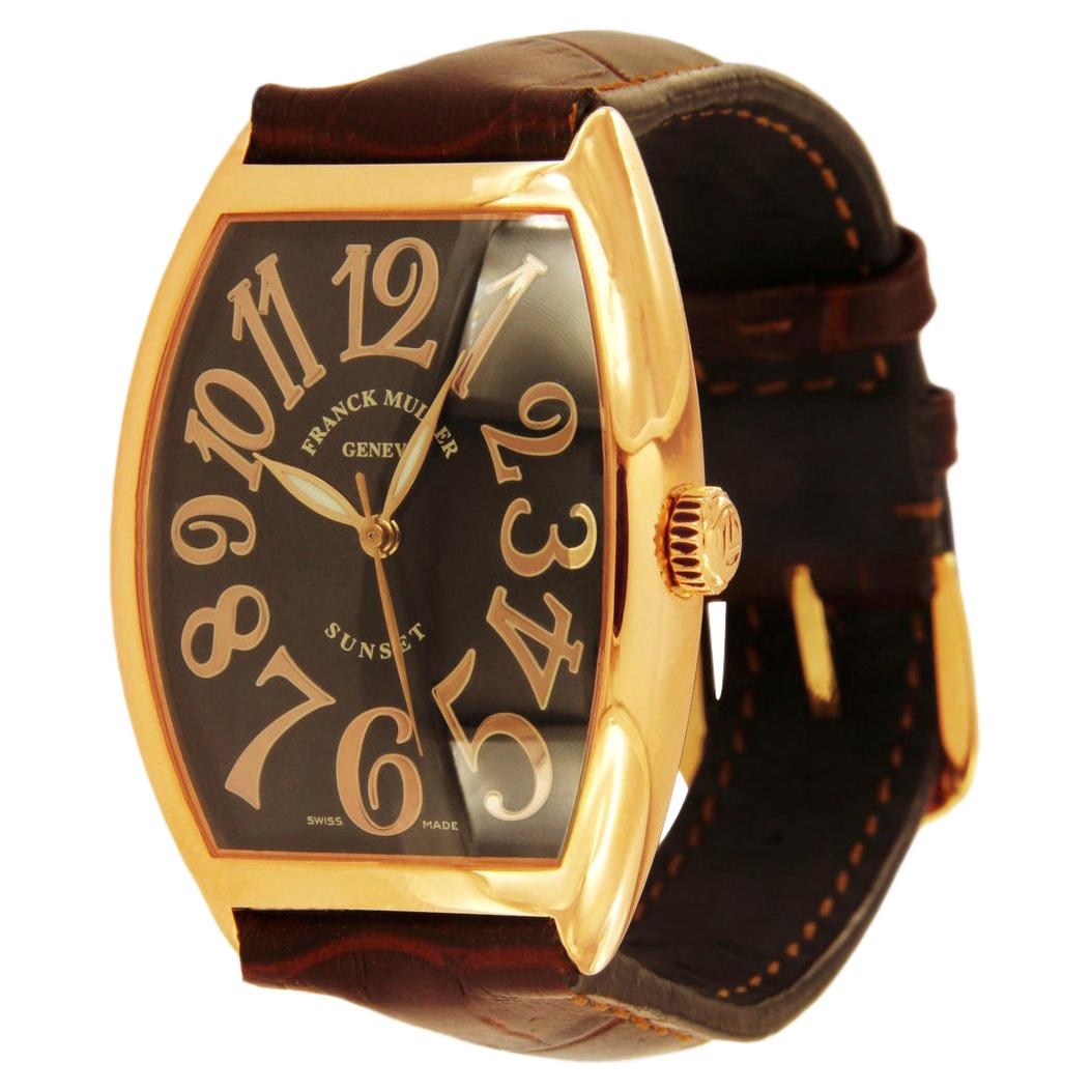 Franck Muller 18 Karat Rose Gold Curvex Sunset Watch 6850 SC
