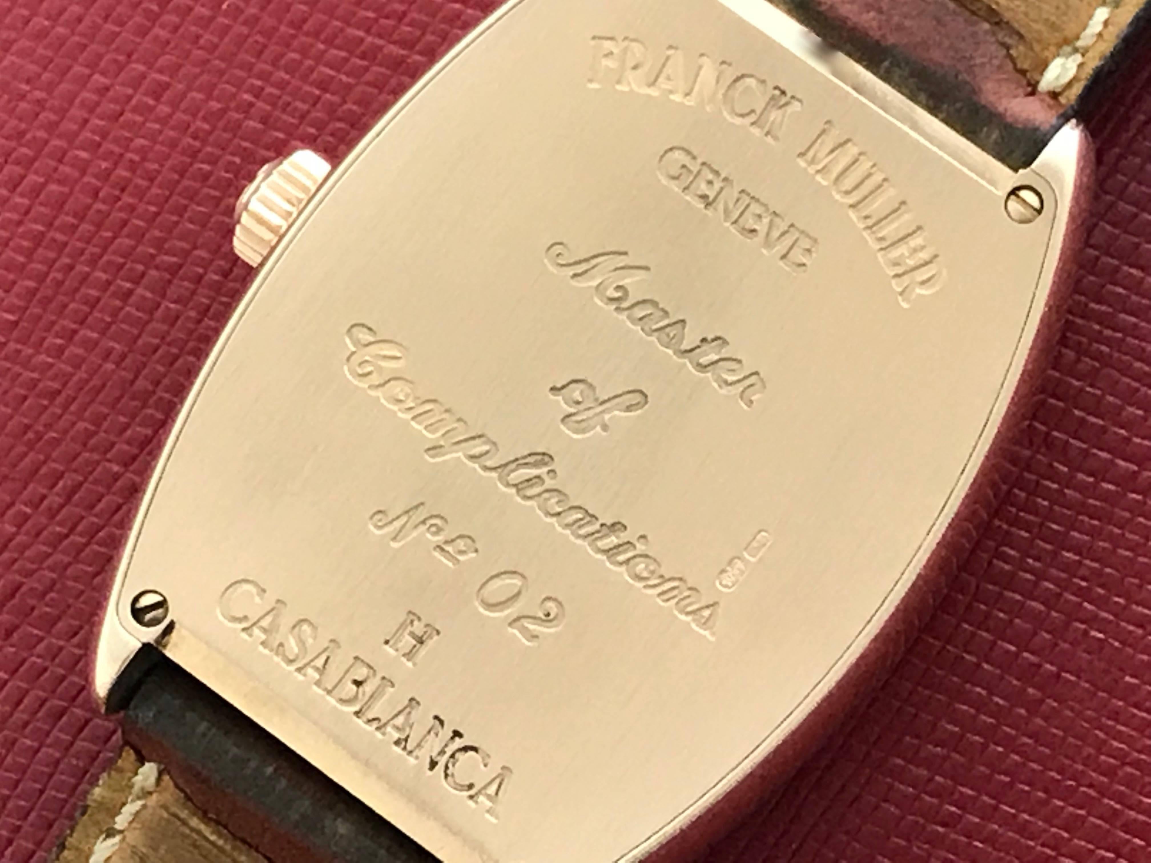 Franck Muller 18k Rose Gold Casablanca Automatic Wristwatch Model H For Sale 1