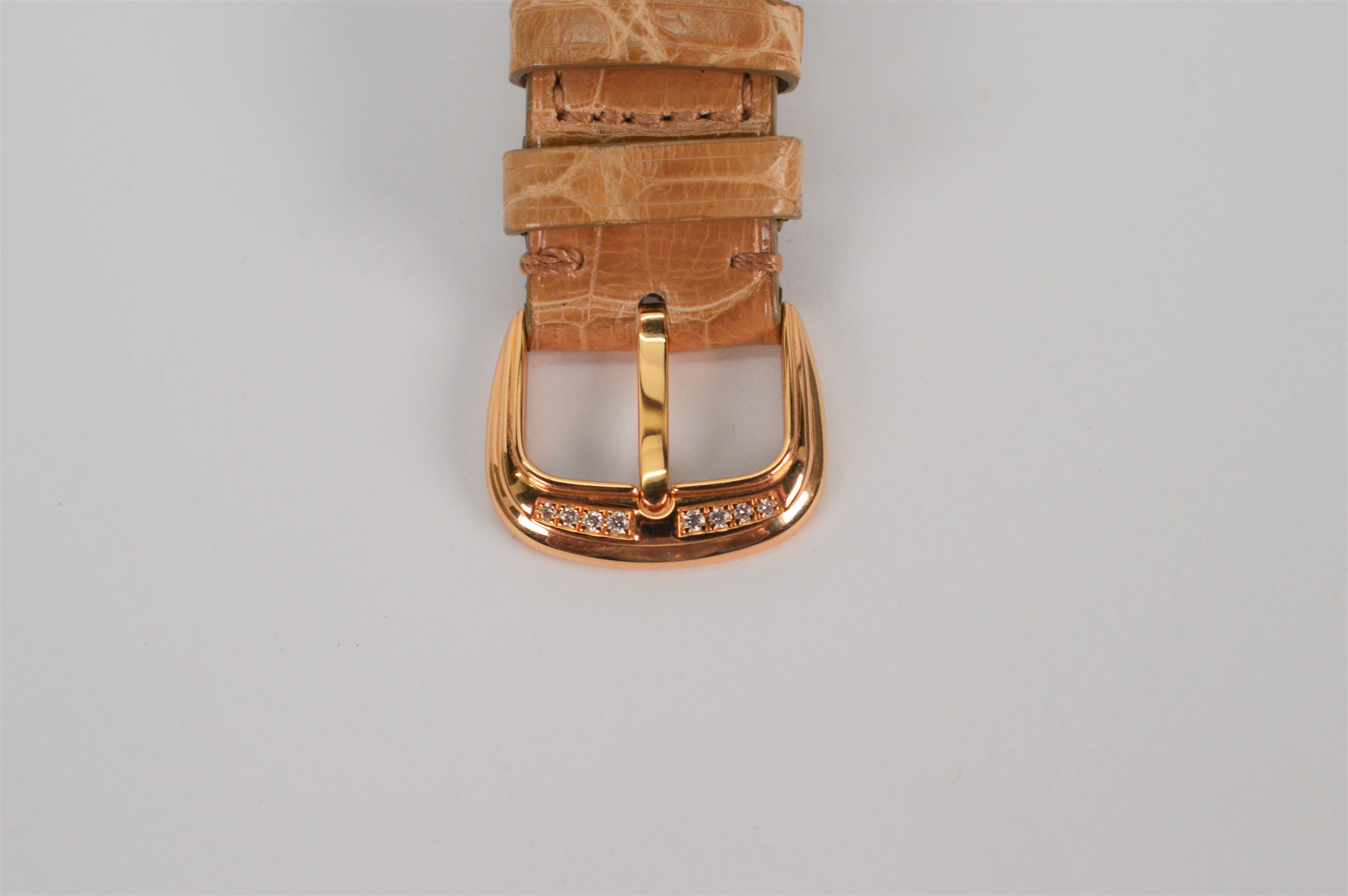 Franck Muller Montre-bracelet de luxe pour femme en or rose 18 carats et diamants avec boîte en vente 11
