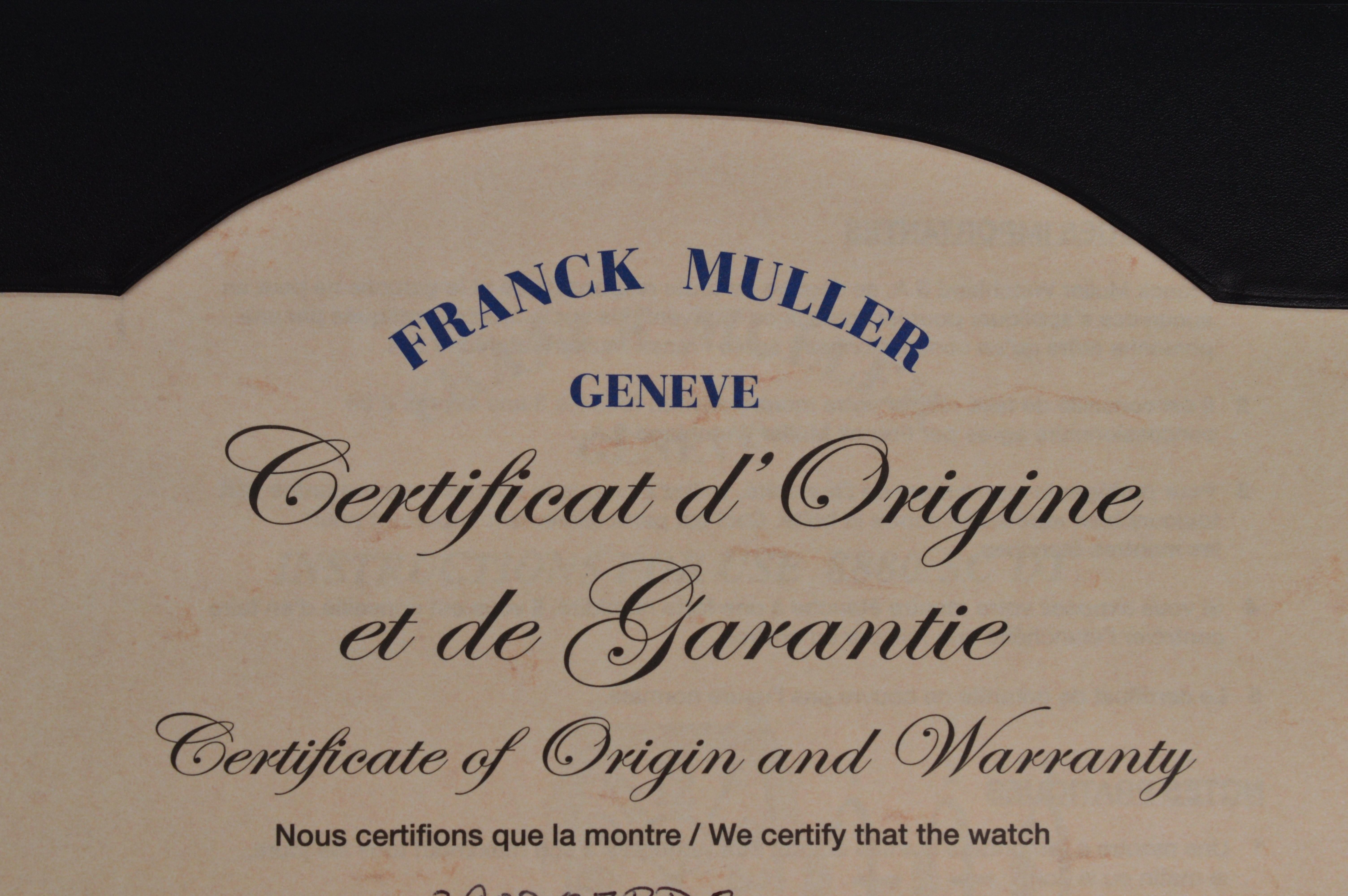 Franck Muller 18K Rose Gold Diamond Women's Luxury Wrist Watch w Box Papers For Sale 11