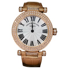 Franck Muller 18K Rose Gold Diamond Women's Luxury Wrist Watch w Box Papers