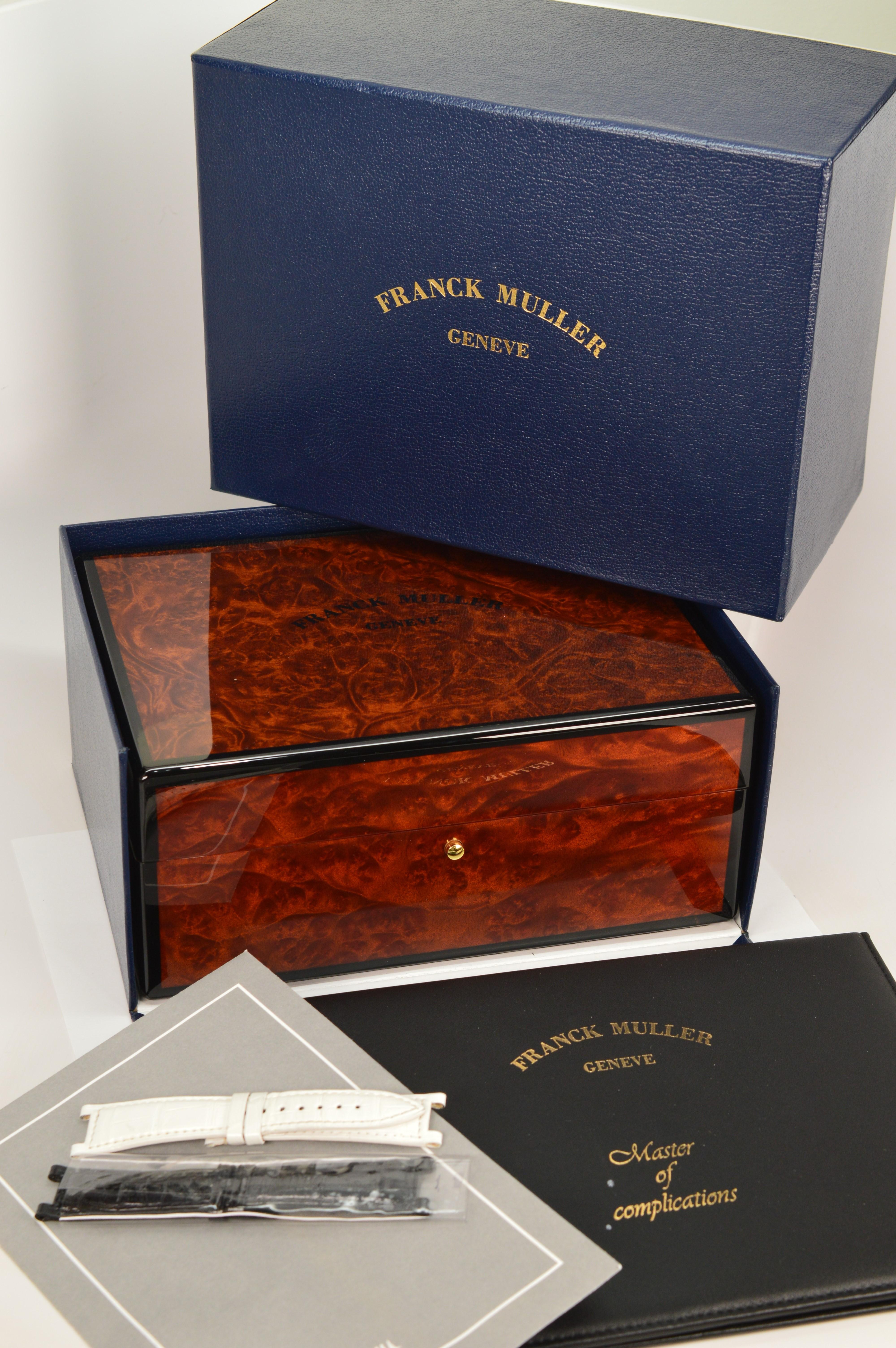 Franck Muller 18K Rose Gold Diamond Women's Luxury Wrist Watch w Box Papers For Sale 13