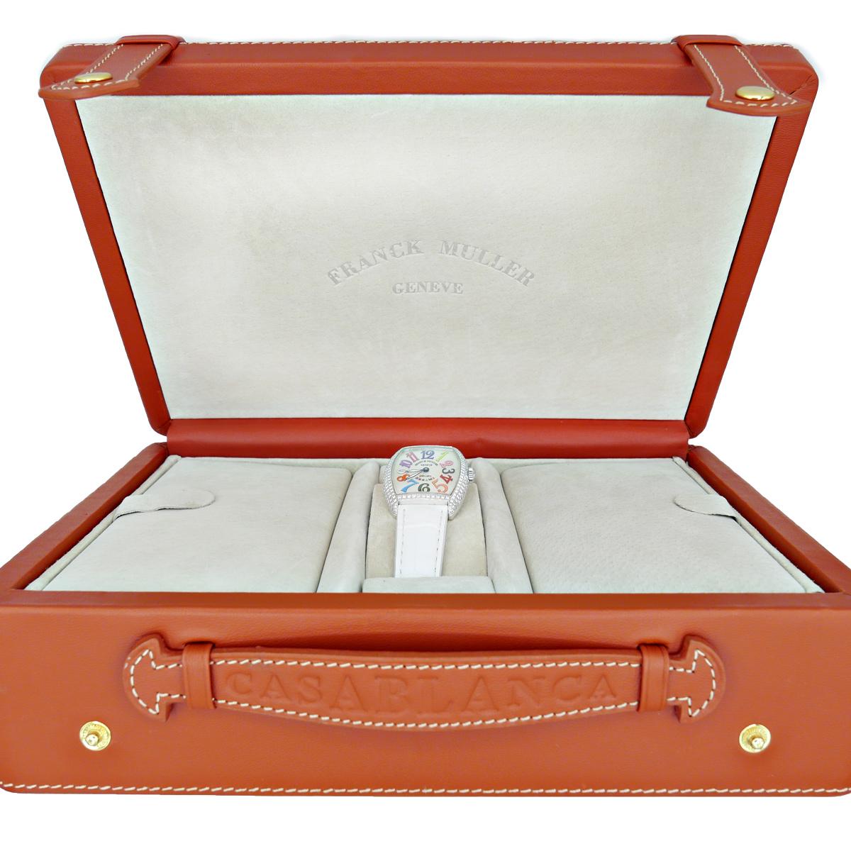 Franck Muller 18 Karat Gold Master of Complications Color Dreams Diamond B&P In Excellent Condition In New York, NY