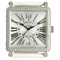 Franck Muller or blanc 18k Master of Complications Square wi/ Diamond