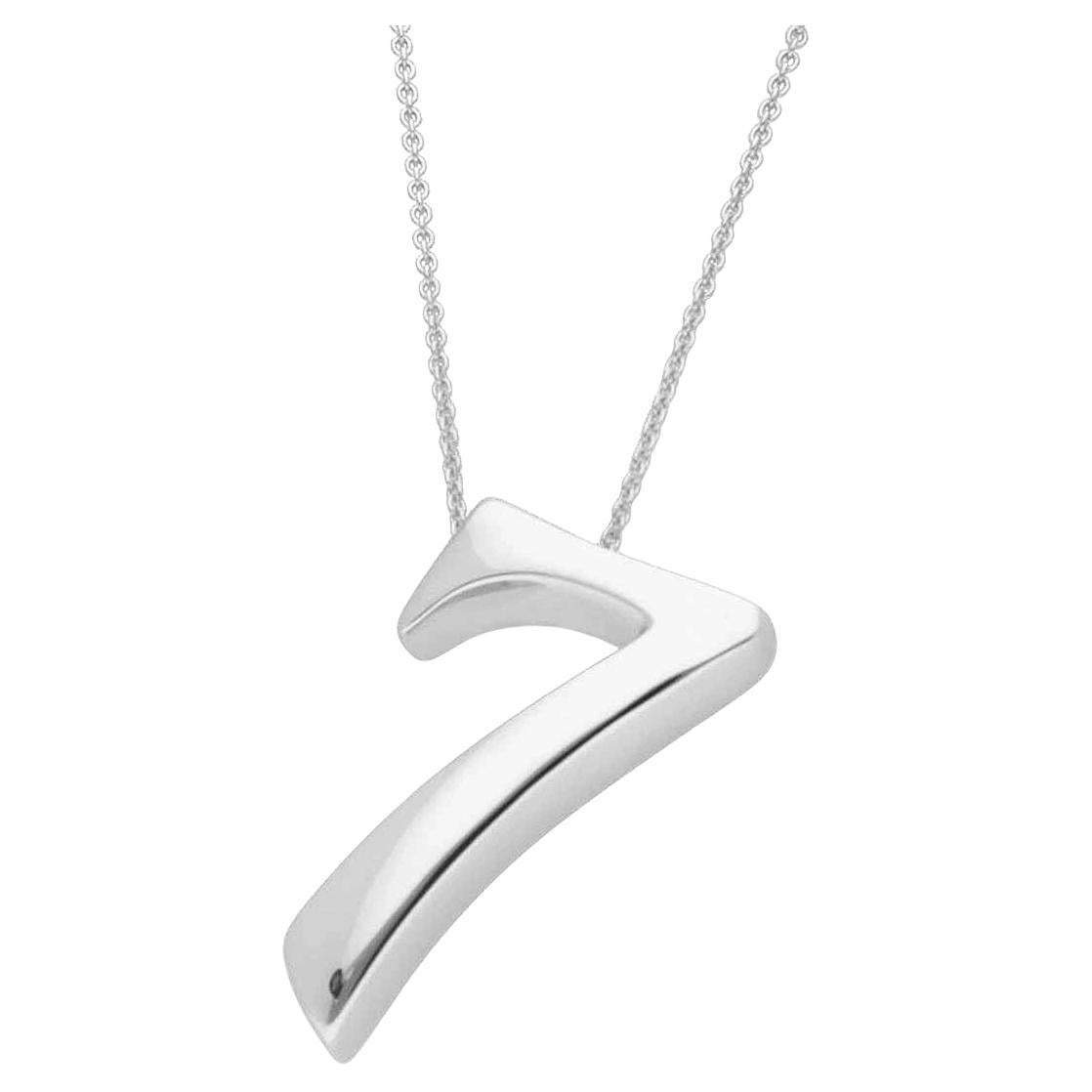 FRANCK MULLER Pendentif numéro de talisman n°7 en or blanc 18 carats