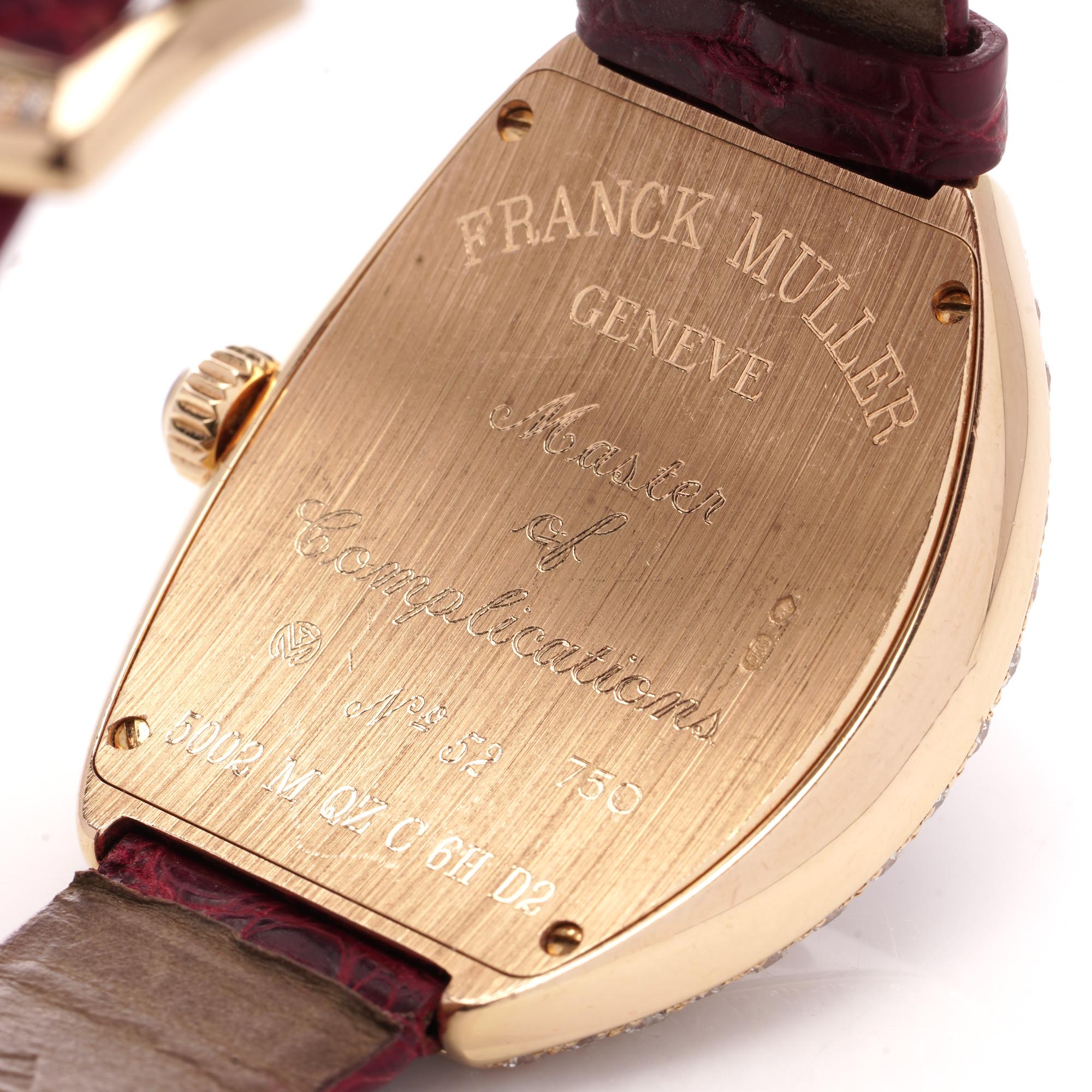 Franck Muller Quartz cœur pour femmes en or 18 carats, réf. 5002MQZC6H D2 en vente 4