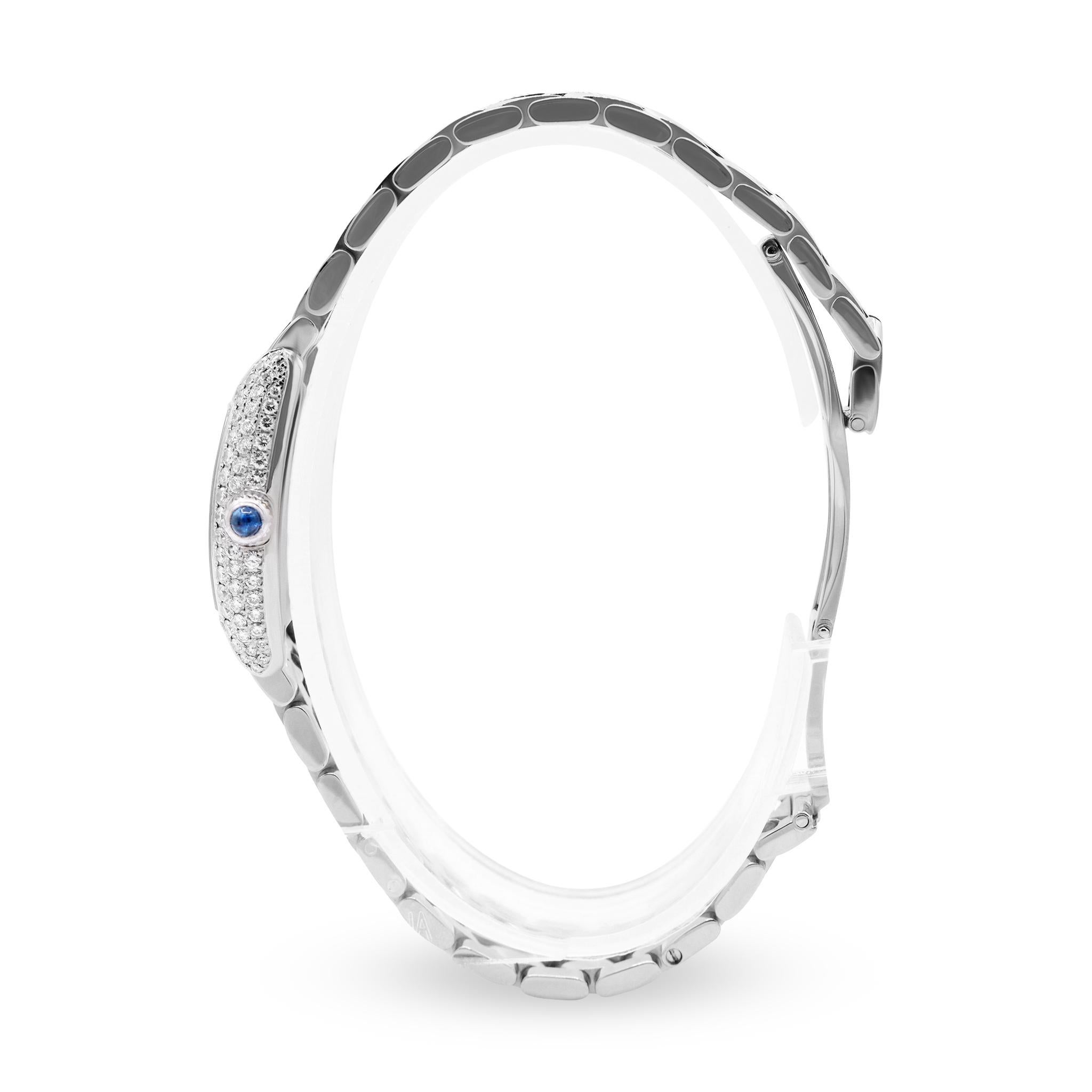  Franck Muller 2500QZD  Cintrée Curvex  Montre en or 18K White Factory Diamonds Unisexe 