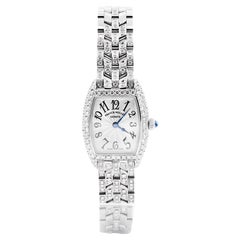 Franck Muller 2500QZD  Cintrée Curvex  18K White Factory Diamonds Gold watch