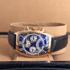 Franck Muller 6850 QPE 46X34 Perpetual Calendar Rare Blue Dial Complete