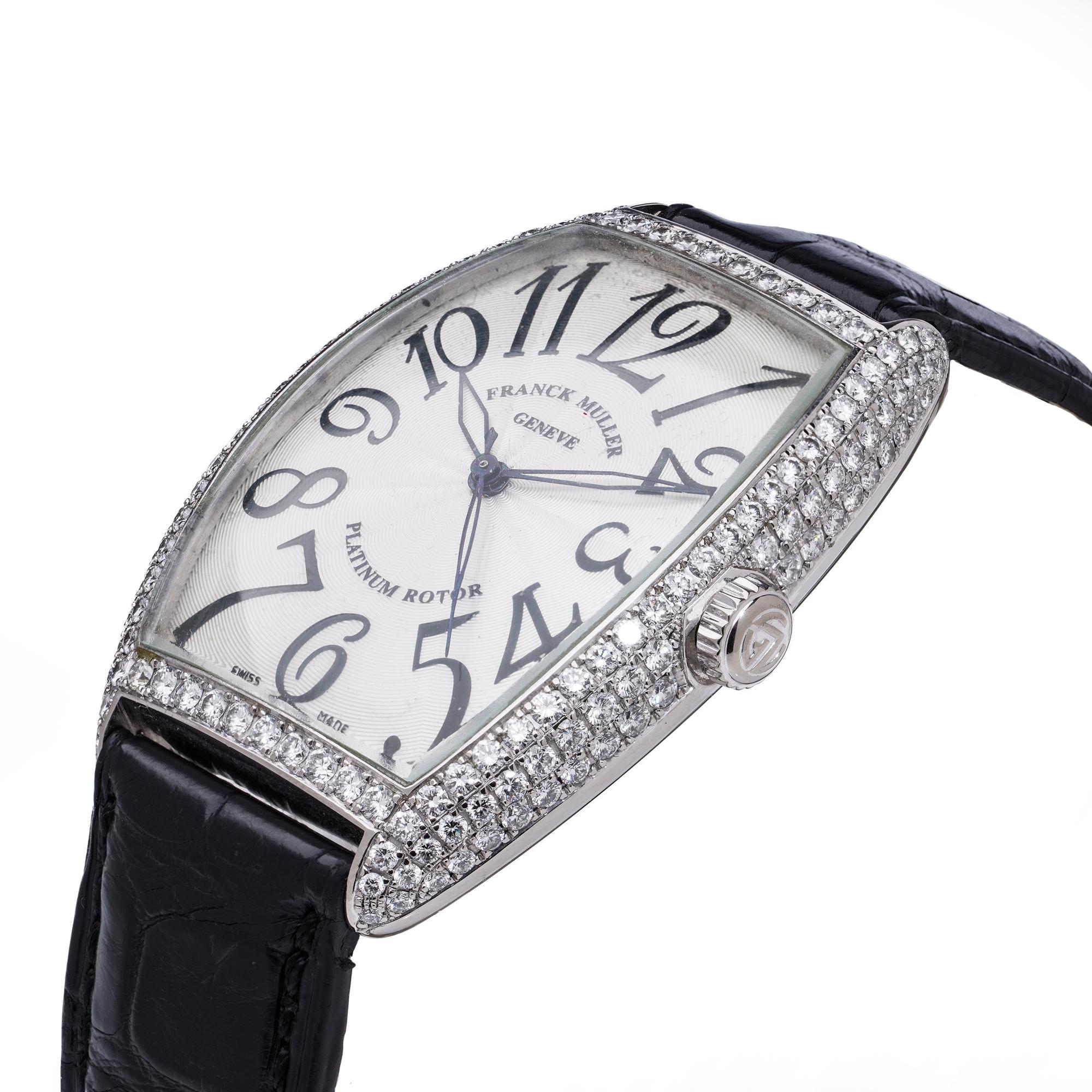Taille brillant Franck Muller 6850 SC D - Or blanc 18kt avec lunette en diamant d'usine en vente